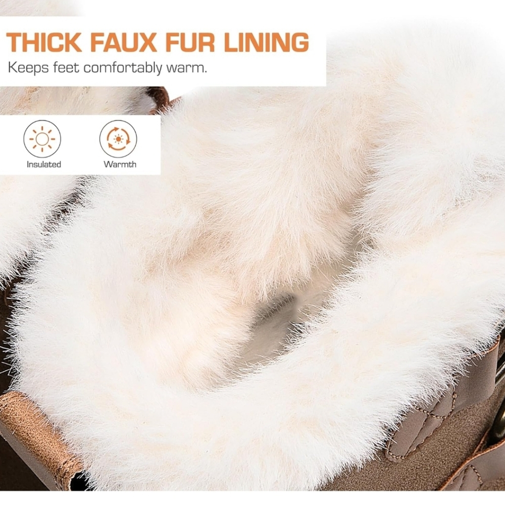 DREAM PAIRS Ankle Winter Boots for Women Snow Boots Anti-Slip Resistant Classic - Picture 7 of 11